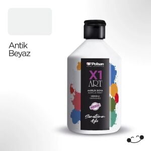 Polisan X1ART Vernikli Hobi Boyası 500ml - Antik Beyaz