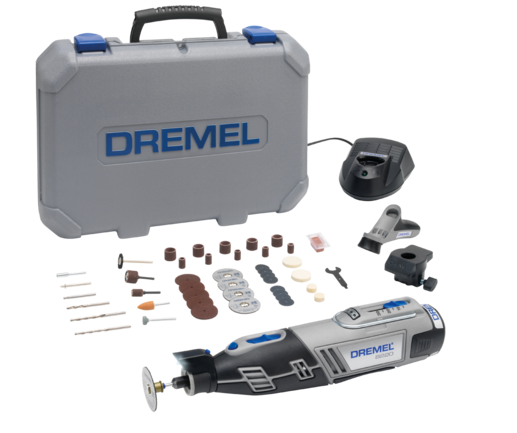 Dremel 8220 -2/45 Li-ion Akülü El Motoru 12V 45 Aksesuarlı + 2 Bağlantı Parçası