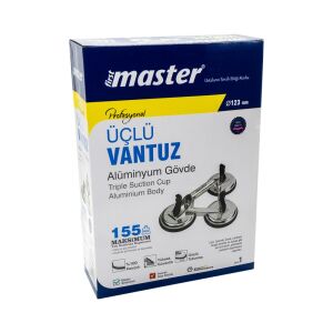 Master 507607 Alüminyum Gövde Üçlü Cam Vantuzu