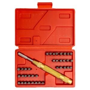 Partner PT03047 Çelik Harf Rakam Otomatik Zımba Takımı 38 Parça