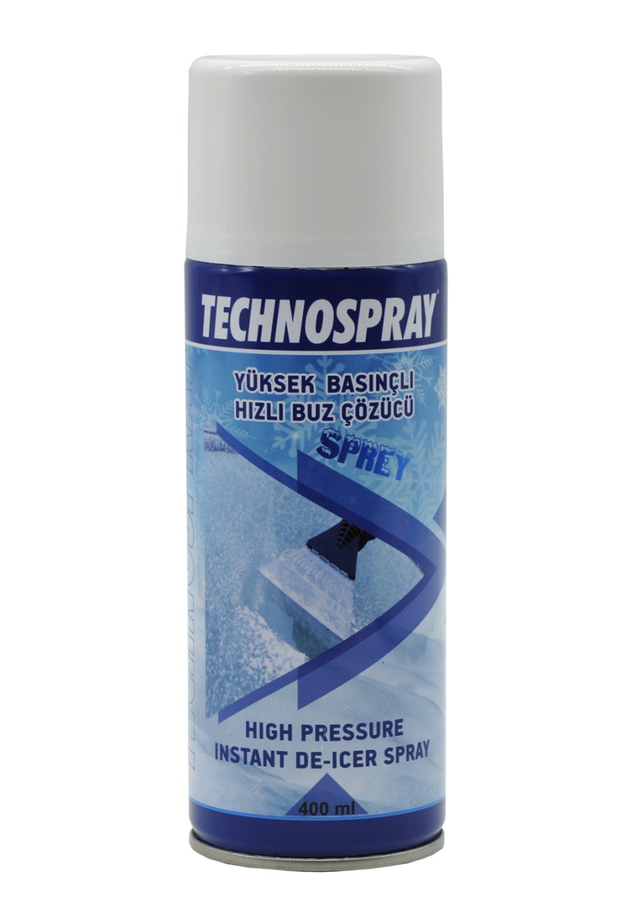 Technosprey Yüksek Basınçlı Hızlı Buz Çözücü Sprey 400 ml