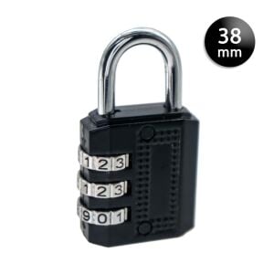 Ymk-1338 Üç Basamaklı Şifreli Asma Kilit Siyah 38 mm