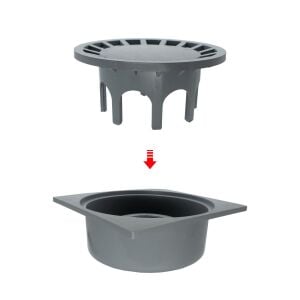 Mesa 20x20 Alttan 70mm Çıkışlı Çamur Kovalı Bodrum Teras Süzgeci