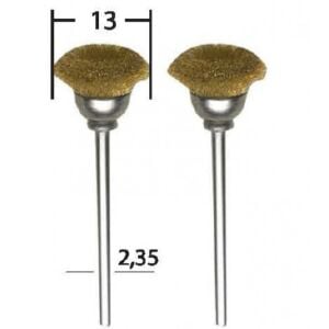 Proxxon 28963 Pimli Sarı Tel Fırça Seti 2'li 13 mm