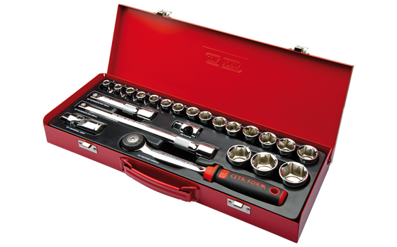 CETA FORM C20-23MH4 1/2'' 6 Köşe Lokma Takımı 23 Parça (Metal Çanta)