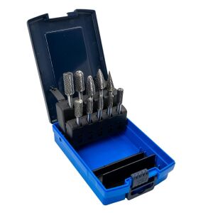Tungsten Karbür Kalıpçı Freze Takımı (Sap: 6mm) 10 Parça