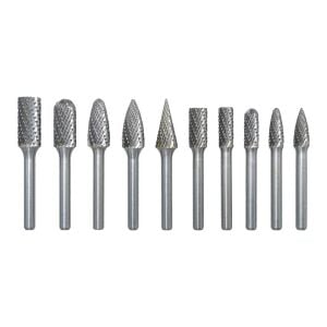 Tungsten Karbür Kalıpçı Freze Takımı (Sap: 6mm) 10 Parça