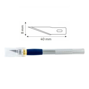 Leo SX-06D Neşter Tip Maket Bıçağı 9 mm (2 Yedekli)