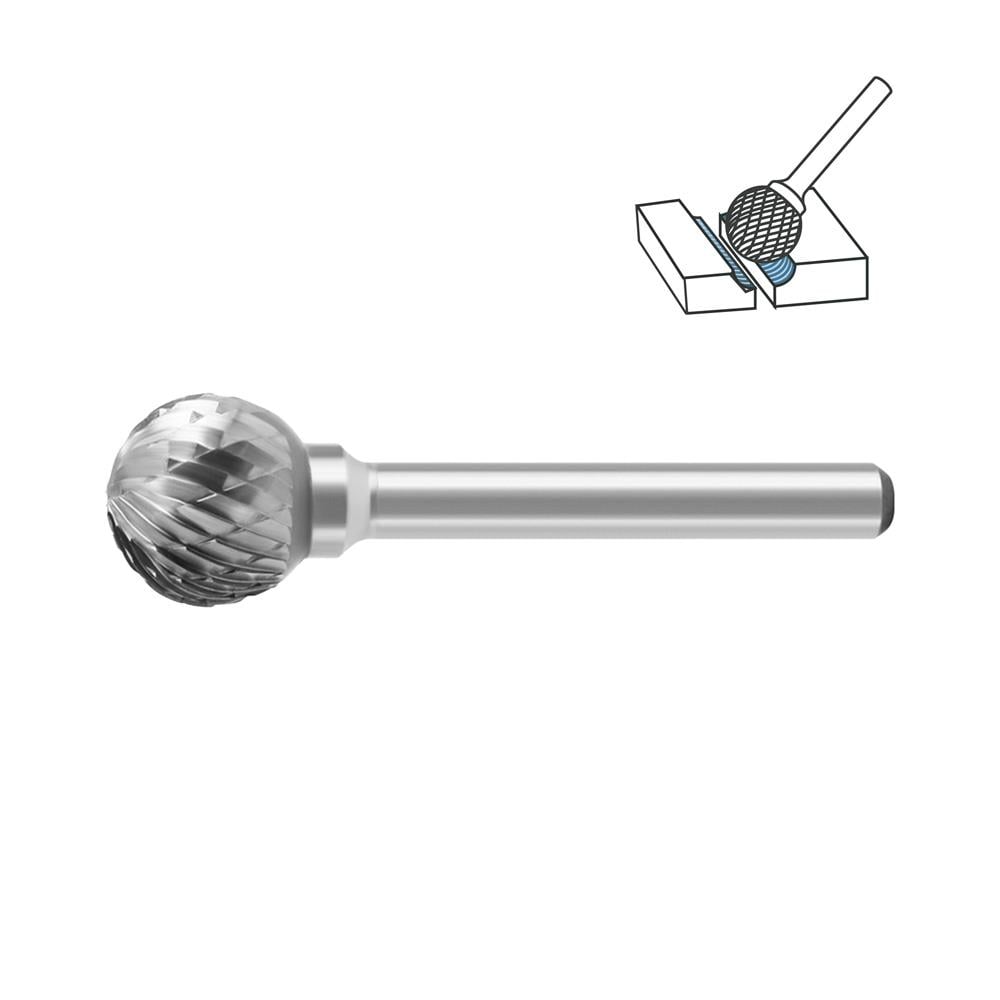 Tungsten Karbür Kalıpçı Freze D Formu 12x10 mm (Sap: 6mm)