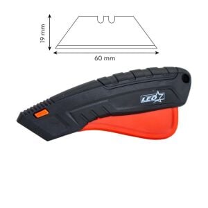 Leo SX-9607 Otomatik Geri Çekmeli Emniyetli Maket Bıçağı