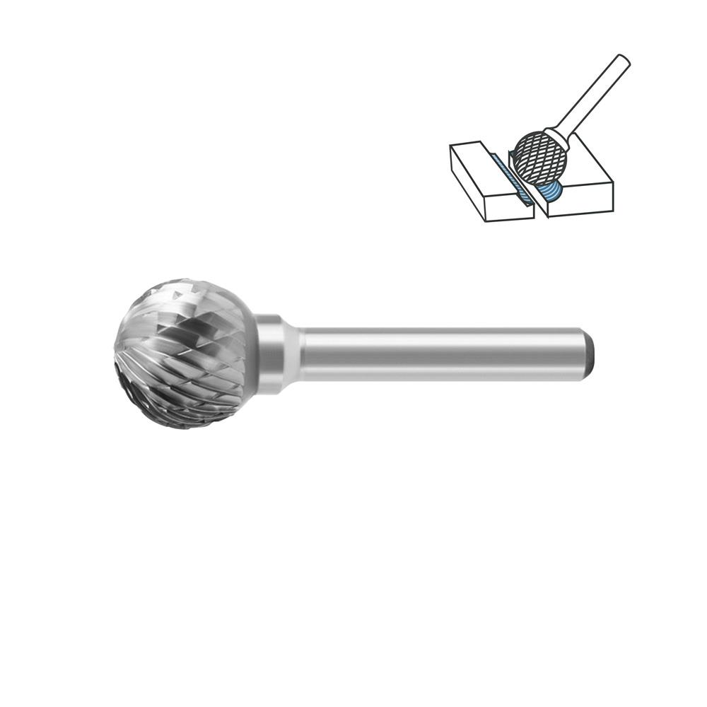 Tungsten Karbür Kalıpçı Freze D Formu 12x11 mm (Sap: 6mm)
