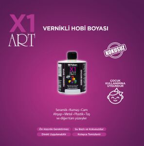 Polisan X1ART Vernikli Hobi Boyası 420ml - 0001 Beyaz