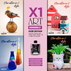 Polisan X1ART Vernikli Hobi Boyası 420ml - 0001 Beyaz