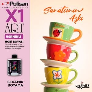 Polisan X1ART Vernikli Hobi Boyası 420ml - 0001 Beyaz
