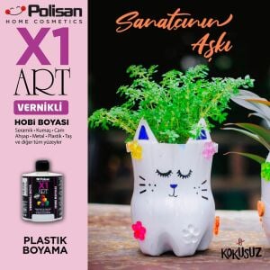 Polisan X1ART Vernikli Hobi Boyası 420ml - 0001 Beyaz