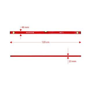 Rox 0352 Mıknatıslı Alüminyum Su Terazisi 120 cm