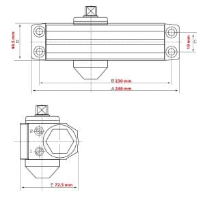 Kale Kapı Hidroliği Güç Ayarlı Gümüş No:2-5 (25-120 kg)