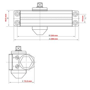 Kale Kapı Hidroliği Güç Ayarlı Gümüş No:2-5 (25-120 kg)
