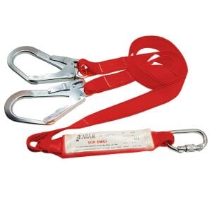 KARAM Şok Emici Gövdeli Çift Kolon Bacaklı Uzatma Halatı Lanyard