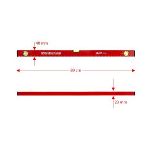 Rox 0350 Mıknatıslı Alüminyum Su Terazisi 80 cm