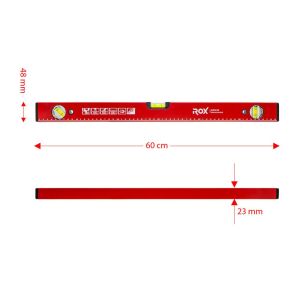 Rox 0349 Mıknatıslı Alüminyum Su Terazisi 60 cm