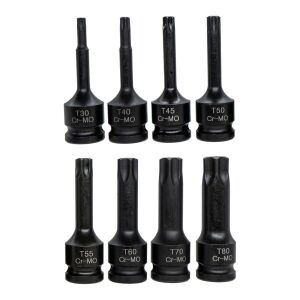 6018 1/2'' Havalı Uzun Torx Lokma Takımı 8 Parça