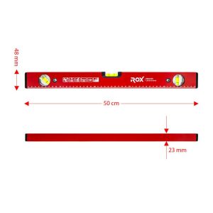 Rox 0348 Mıknatıslı Alüminyum Su Terazisi 50 cm