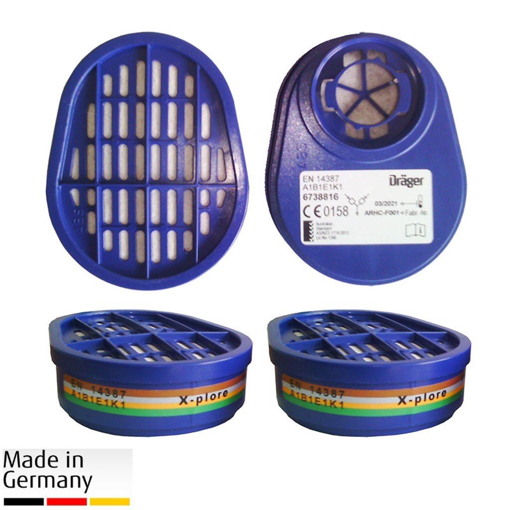 Drager X-plore 6738816 A1B1E1K1 Gaz Filtre Takım