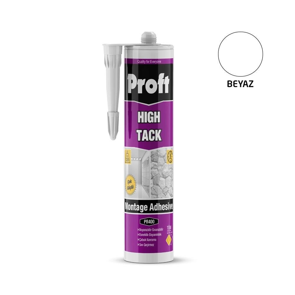 Proft PR400 High Tack Korniş ve Montaj Yapıştırıcı 290 ml