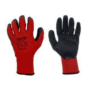 Güntim Kırmızı-Siyah Lateks Eldiven No:10