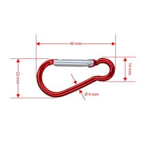 6284 Renkli Alüminyum Karabina 4 mm