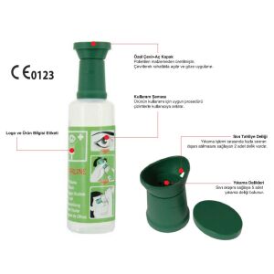 Starline CPS023 İkili Aynalı Steril Göz Duşu Seti