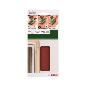 Bosch Titreşimli Zımpara Kağıdı 10'lu Set, 93x185mm 120 Kum
