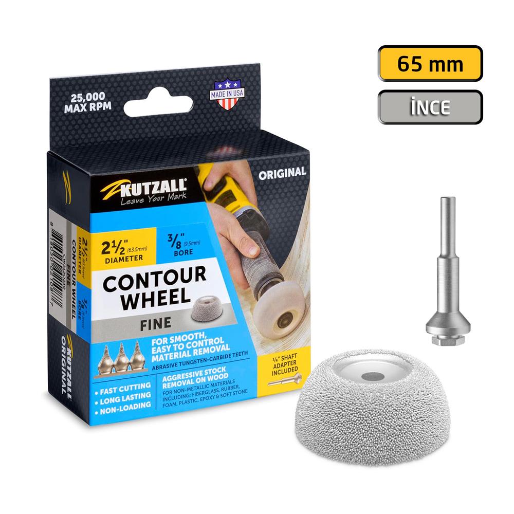 Kutzall CW212O230 İnce Diş Ahşap Çanak Törpü 65 mm