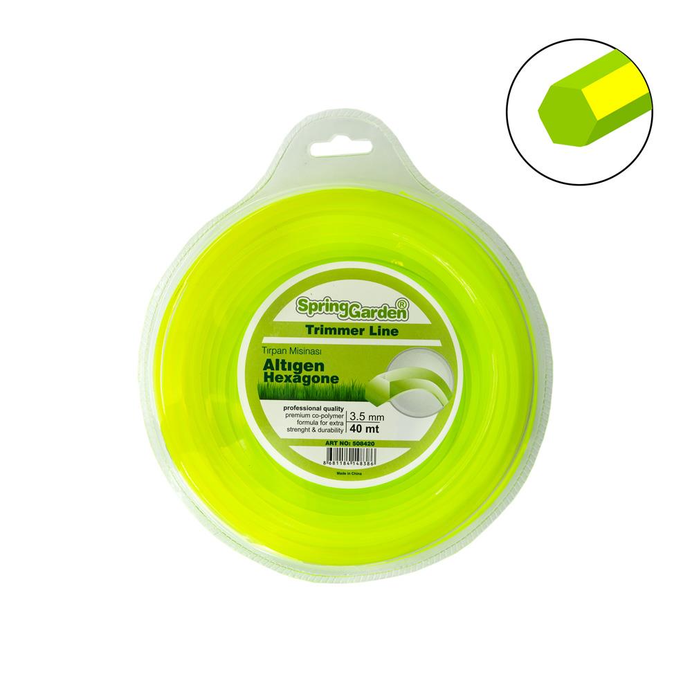 Motorlu Tırpan Misinası 3.5 mm 40 mt Altıgen (Diken, Ot, Çimen Kesme)