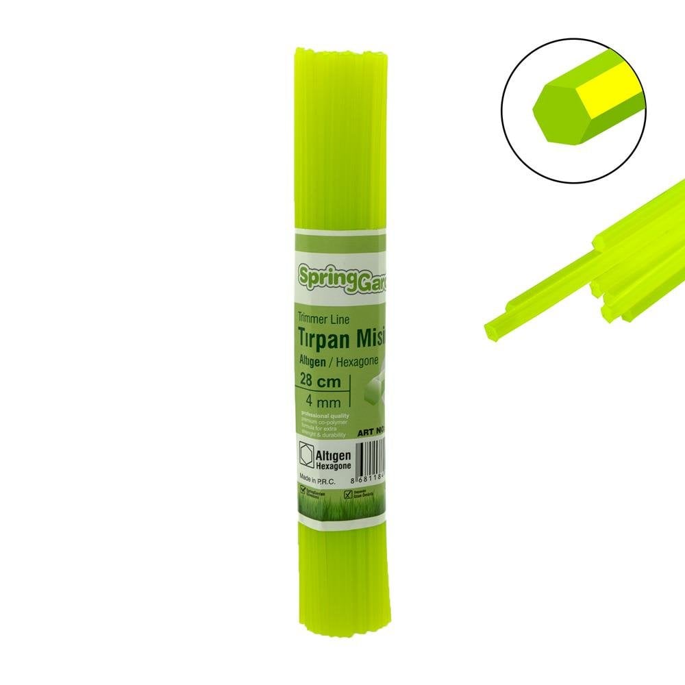 Motorlu Tırpan Misinası 4.0 mm 28 cm Altıgen Çubuk - 85 Adet