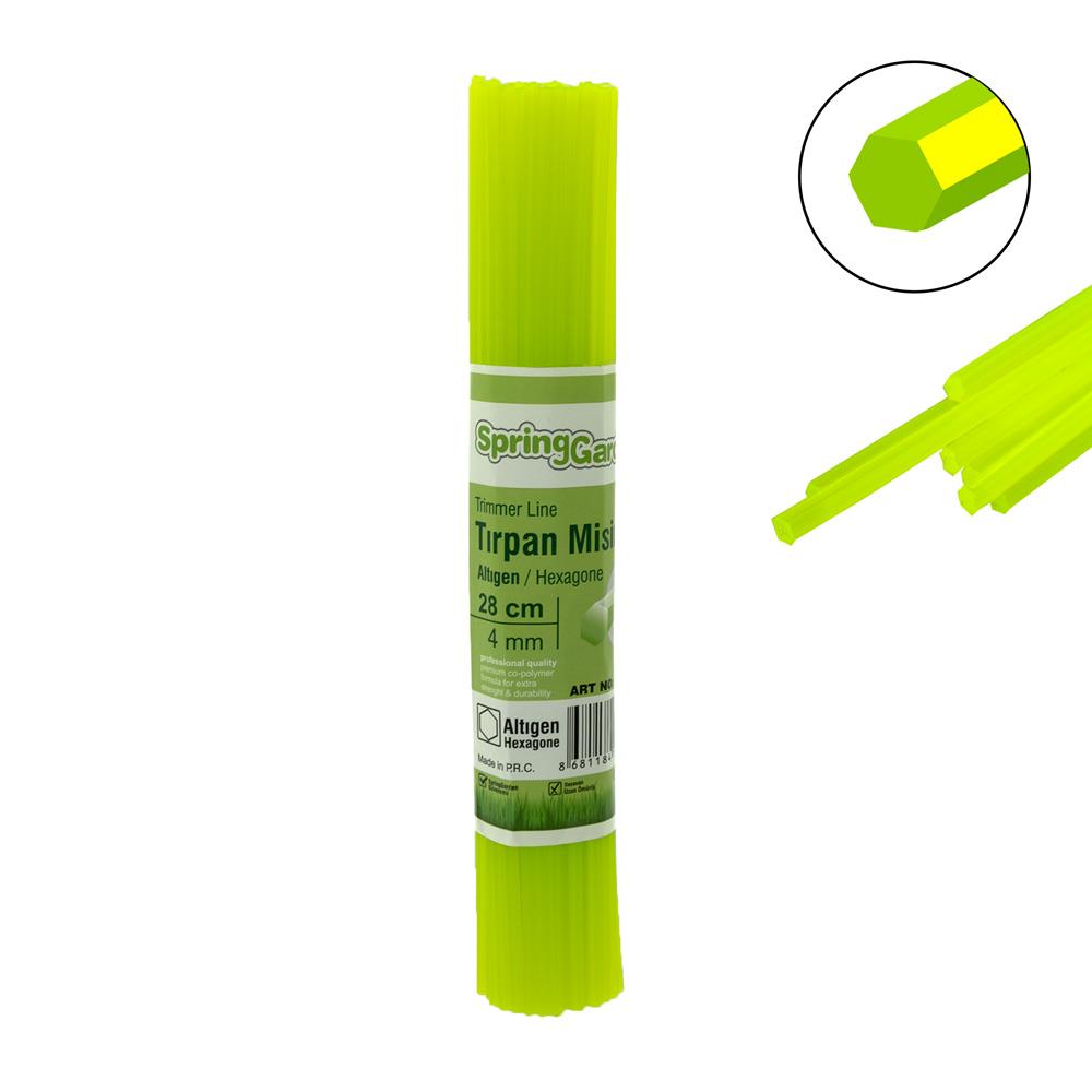 Motorlu Tırpan Misinası 4.0 mm 28 cm Altıgen Çubuk - 85 Adet