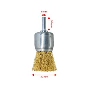 6256 Pimli Kalem (Kovan) Tel Fırça Sarı Telli 30 mm