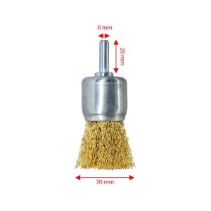 6256 Pimli Kalem (Kovan) Tel Fırça Sarı Telli 30 mm