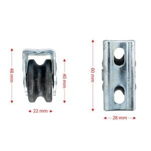 6573 Plastik Tekerli Bayrak Makarası 40 mm