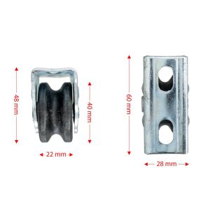 6573 Plastik Tekerli Bayrak Makarası 40 mm