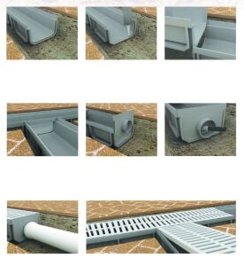 Plastik Drenaj Kanal Izgarası 13x50 cm - Kanal Hariçtir