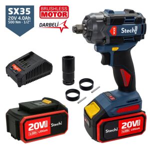 Stechend SX35-2X4.0 Darbeli Somun Sıkma 1/2'' 500Nm 20V 4.0Ah