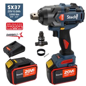 Stechend SX37-2X6.0 Darbeli Somun Sıkma 3/4'' 1000Nm 20V 6.0Ah