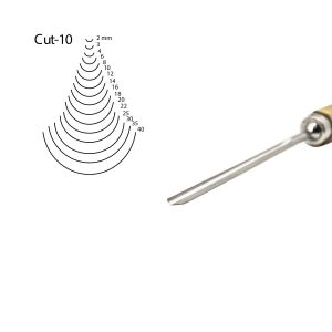 Kirschen 3110004 Düz Oluklu Ağız Oyma Iskarpelası Cut10 - 4mm