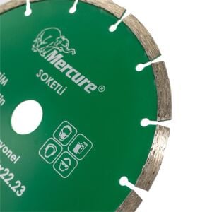 Mercure Beton Taş Seramik Kesme Soketli Elmas Testere 180 mm