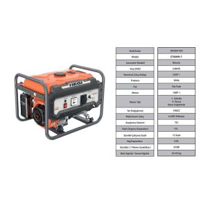 Hegi 855001320 İpli Benzinli Jeneratör 220V 2.8kVA