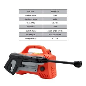 Hegi 855000220 Yüksek Basınçlı Oto Yıkama 100Bar 1200W (LT220-1200)