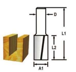 Makita D-47606 Freze Dalma Düz Kanal Bıçağı (Çift Bıçak) 24 mm