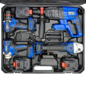 Hegi 809000244 Kömürsüz Üç Akülü 4'lü Set 20V 3Ah